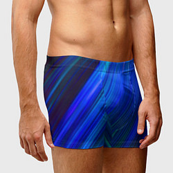 Трусы-боксеры мужские Неоновые синии линии, цвет: 3D-принт — фото 2