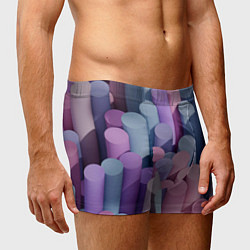 Трусы-боксеры мужские Цветные цилиндры, цвет: 3D-принт — фото 2