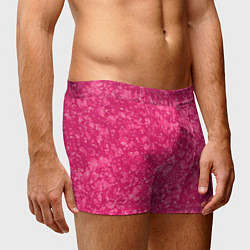 Трусы-боксеры мужские Яркий розовый абстракция, цвет: 3D-принт — фото 2