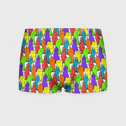 Трусы-боксеры мужские Весёлые цветные презервативы, цвет: 3D-принт