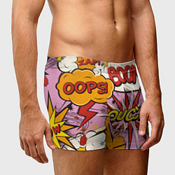 Трусы-боксеры мужские Oops-boom: комикс бум, цвет: 3D-принт — фото 2