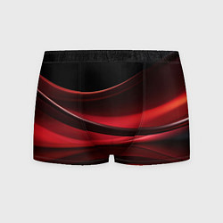 Трусы-боксеры мужские Темная красная абстракция на черном фоне, цвет: 3D-принт