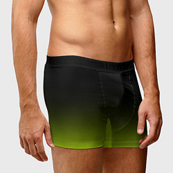 Трусы-боксеры мужские Чёрно-салатовый градиент, цвет: 3D-принт — фото 2