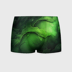 Трусы-боксеры мужские Зеленая яркая абстрактная текстура, цвет: 3D-принт