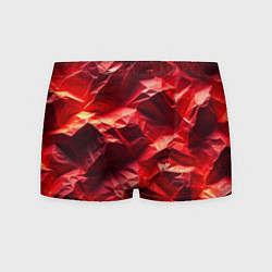 Трусы-боксеры мужские Эффект текстуры мятой красной бумаги, цвет: 3D-принт