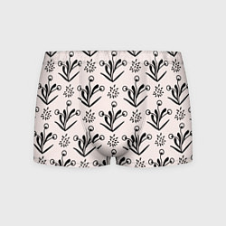 Трусы-боксеры мужские Веточка цветочная, цвет: 3D-принт