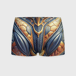 Мужские трусы Темная кожаная броня с желтой оплеткой