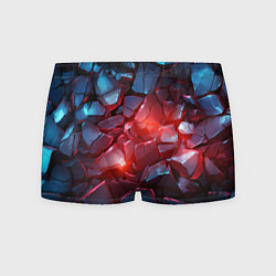 Трусы-боксеры мужские Синие камни с красным светом, цвет: 3D-принт