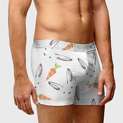 Трусы-боксеры мужские Морковный зая, цвет: 3D-принт — фото 2