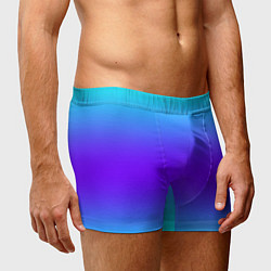 Трусы-боксеры мужские Неоновый градиент текстура, цвет: 3D-принт — фото 2