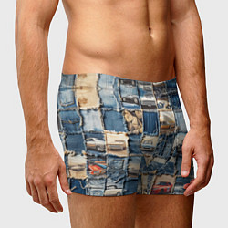 Трусы-боксеры мужские Пэчворк с автомобилями, цвет: 3D-принт — фото 2