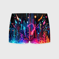 Трусы-боксеры мужские Neon fantasy - ai art, цвет: 3D-принт