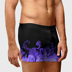 Трусы-боксеры мужские Абстрактный фиолетовый огонь, цвет: 3D-принт — фото 2