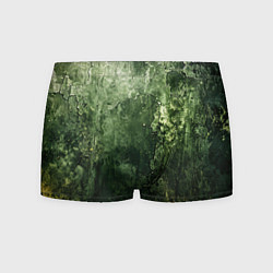Трусы-боксеры мужские Зеленый камуфляж с эффектом старины, цвет: 3D-принт