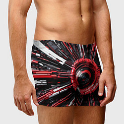 Трусы-боксеры мужские Чёрно-красная сфера киберпанк, цвет: 3D-принт — фото 2