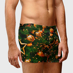 Трусы-боксеры мужские Новогодние игрушки на ветках, цвет: 3D-принт — фото 2