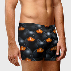Трусы-боксеры мужские Черные уточки, цвет: 3D-принт — фото 2