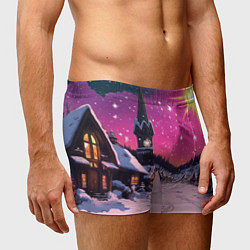 Трусы-боксеры мужские Закат рождества, цвет: 3D-принт — фото 2