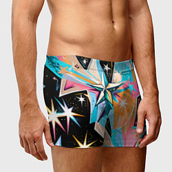 Трусы-боксеры мужские Граффити звезды, цвет: 3D-принт — фото 2