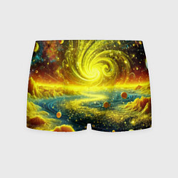 Трусы-боксеры мужские Neon galaxy - ai art fantasy, цвет: 3D-принт