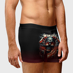 Трусы-боксеры мужские Metallica - fire skull, цвет: 3D-принт — фото 2
