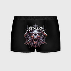 Трусы-боксеры мужские Metallica - cool skull with horns, цвет: 3D-принт