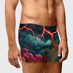 Трусы-боксеры мужские Молнии в виде разлома, цвет: 3D-принт — фото 2