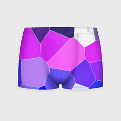 Трусы-боксеры мужские Сине-розовый крупные фрагменты, цвет: 3D-принт