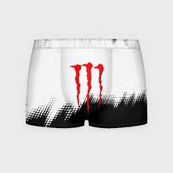 Мужские трусы Monster energy чёрно белые краски