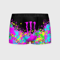 Мужские трусы Monster energy краски неоновые