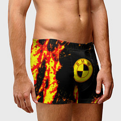Трусы-боксеры мужские BMW огненные краски, цвет: 3D-принт — фото 2