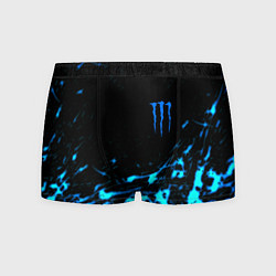 Трусы-боксеры мужские Monster energy голубые краски, цвет: 3D-принт