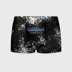 Трусы-боксеры мужские Genshin Impact брызги красок, цвет: 3D-принт