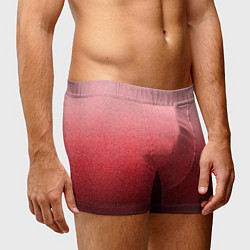 Трусы-боксеры мужские Мягкий градиент красно-розовый текстура крошка, цвет: 3D-принт — фото 2