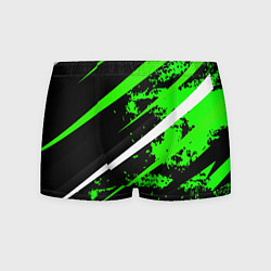 Трусы-боксеры мужские Color black and green, цвет: 3D-принт