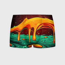 Трусы-боксеры мужские Оранжевая клякса текстура, цвет: 3D-принт