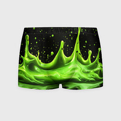 Мужские трусы Зеленая слизь текстура на черном