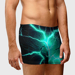Трусы-боксеры мужские Color light blue black, цвет: 3D-принт — фото 2