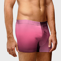 Трусы-боксеры мужские Розовый с затемнением градиент пополам, цвет: 3D-принт — фото 2