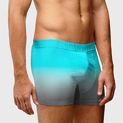Трусы-боксеры мужские Серо-голубой светлый градиент, цвет: 3D-принт — фото 2