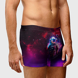 Трусы-боксеры мужские Космонавт пламенный, цвет: 3D-принт — фото 2