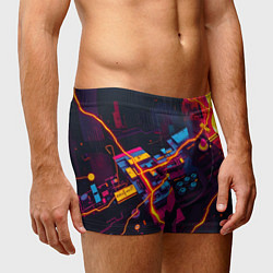 Трусы-боксеры мужские Техническая абстракция, цвет: 3D-принт — фото 2