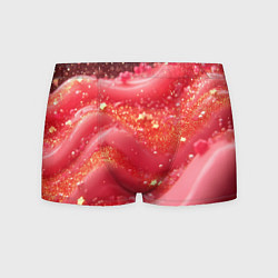 Трусы-боксеры мужские Розовая волнистая блестящая текстура, цвет: 3D-принт