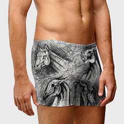 Трусы-боксеры мужские Черепа лошадей, цвет: 3D-принт — фото 2