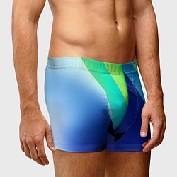 Трусы-боксеры мужские Color blue green, цвет: 3D-принт — фото 2