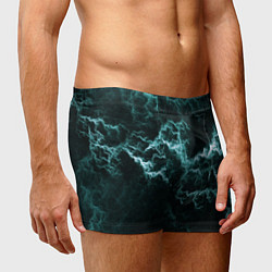 Трусы-боксеры мужские Lightning light blue line, цвет: 3D-принт — фото 2