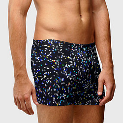 Трусы-боксеры мужские Чёрно-синий мозаика паттерн, цвет: 3D-принт — фото 2