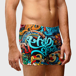 Трусы-боксеры мужские Abstract graffiti - ai art, цвет: 3D-принт — фото 2