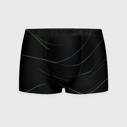 Трусы-боксеры мужские Чёрный с неоновыми полосами, цвет: 3D-принт