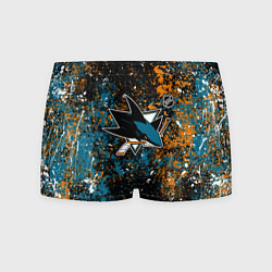 Трусы-боксеры мужские San Jose Sharks NHL black, цвет: 3D-принт